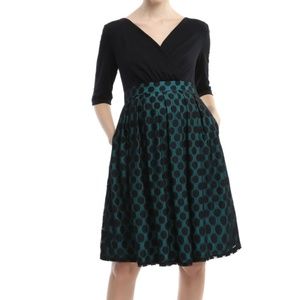 Kim and Kai Liliana Polka Dot Lace Maternity dress